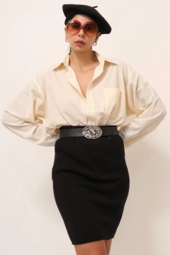 Camisa classica bege manga longa