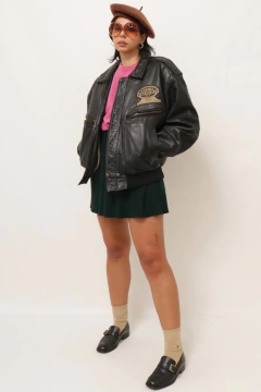 Jaqueta 100% couro bomber classica - comprar online