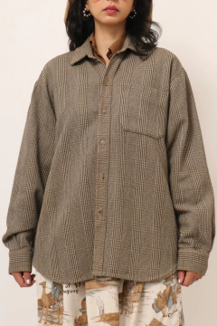 camisa xadrez vintage manga longa - comprar online