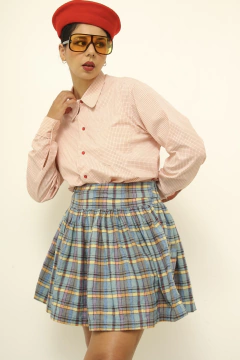 Camisa rosa manga longa vintage - comprar online