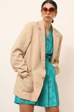 Blazer bege liso DECIMEL vintage na internet