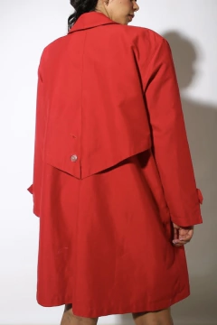 Casaco vermelho ombreira vintage forrado - loja online