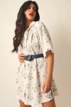 camisa floral vestido vintage
