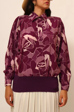 Camisa roxa pala barra estampa - loja online