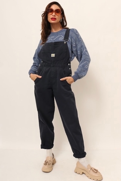 macacao jeans azul vintage