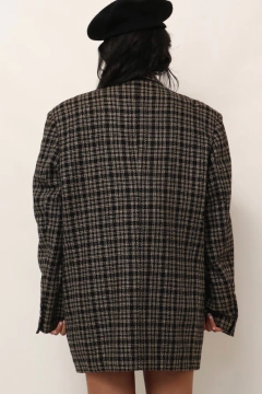 Imagem do Maxi blazer xadrez forrado vintage COLOMBO