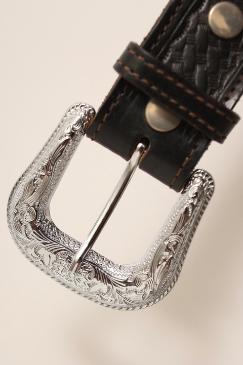 Cinto fivela prata moedas vintage western