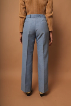Calça alfaiataria azul Hollywood 70’s vintage
