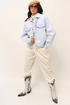 jaqueta jeans pelego pelucia vintage na internet
