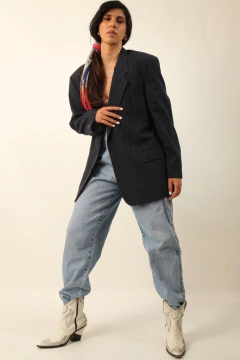 Blazer YVES SAINT LAURENT azul marinho listras - loja online