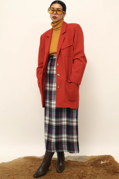 Blazer vermelho alongado vintage - comprar online