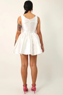 Vestido curto acetinado forrado vintage - Capichó Brechó