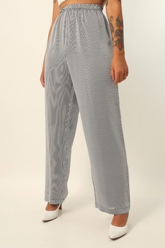 Imagem do calça listras semi pantalona cintura alta