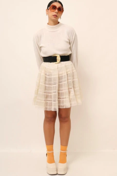 Saia renda anagua rodada vintage - loja online