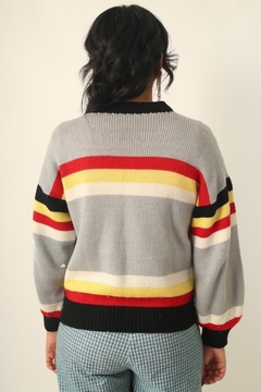 pulover hockey vintage cinza color - Capichó Brechó