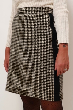 conjunto xadrez vintage saia + blazer na internet