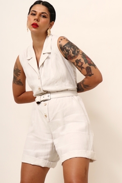macaquinho gelo vintage estilo linho - comprar online