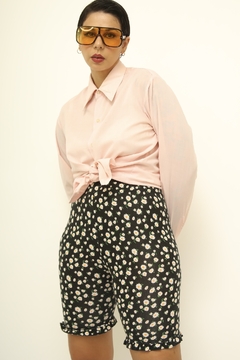 Camisa xadrez vintage manga longa na internet