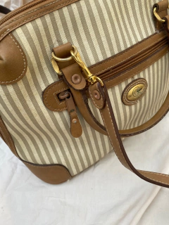 bolsa listras caramelo com off alça removível