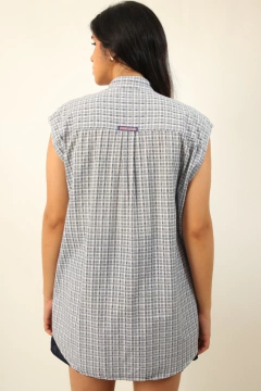 regata xadrez estilo vestido vintage - loja online