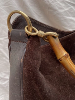 Bolsa GUCCI BAMBOO couro marrom - loja online