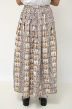 Saia estampada vintage midi moletom flores - comprar online