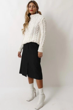 saia cintura mega alta preta na internet