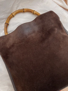 Bolsa GUCCI BAMBOO couro marrom - loja online