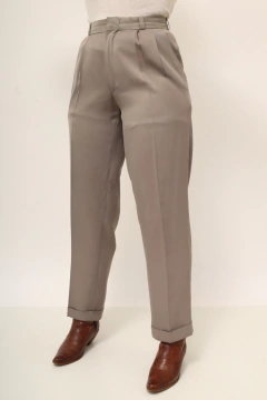 Calça cintura alta verde oliva vintage - loja online