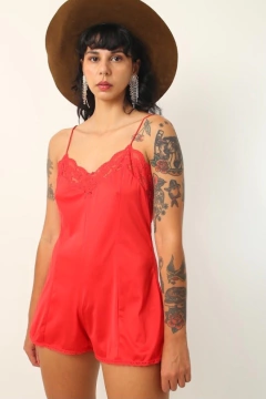 Baby Doll shorts vermelho renda - loja online