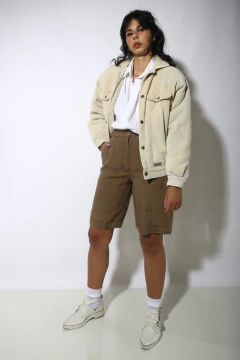 Jaqueta veludo cotelê forro Carneiro fake   - loja online