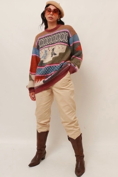 pulôver lhamas tricot manga longa - comprar online