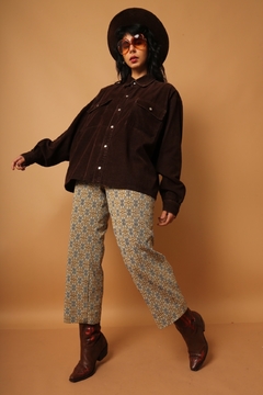 Imagem do camisa veludo cotele marrom western