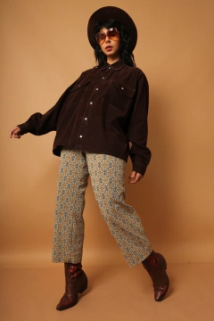 Imagem do camisa veludo cotele marrom western