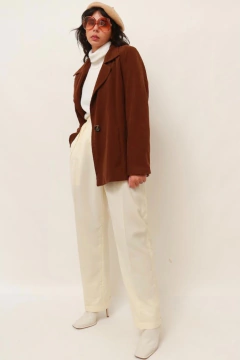 Blazer suede marrom forrado - comprar online