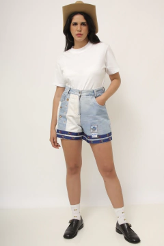 Shorts jeans flor bicolor KIWI na internet