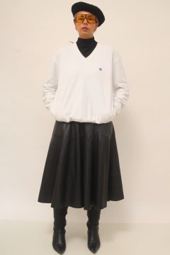 Pulover GUCCI branco veludo gola V - Capichó Brechó