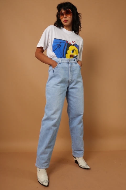 calça jeans cintura mega alta vintage 42