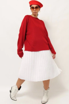 tricot vermelho manga longa vintage - Capichó Brechó