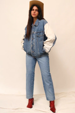 Jaqueta jeans bicolor NICOBOBO - Capichó Brechó