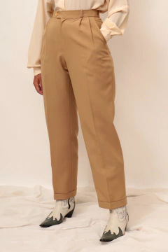 Conjunto oliva calça + blazer vintage