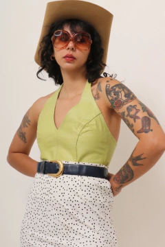 top couro abacate frente unica - comprar online