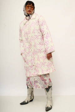 Robe de matelasse rosa flores - Capichó Brechó