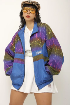 Jaqueta YASHIMA azul vintage forrada
