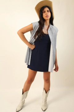 regata xadrez estilo vestido vintage na internet