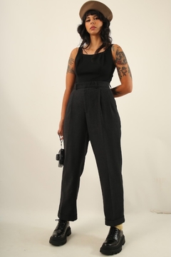 Calça alfaiataria cintura alta Lã - comprar online