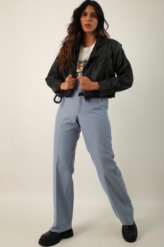 Jaqueta couro cropped forrada vintage - loja online