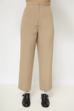 Calça bege cintura alta vintage - loja online