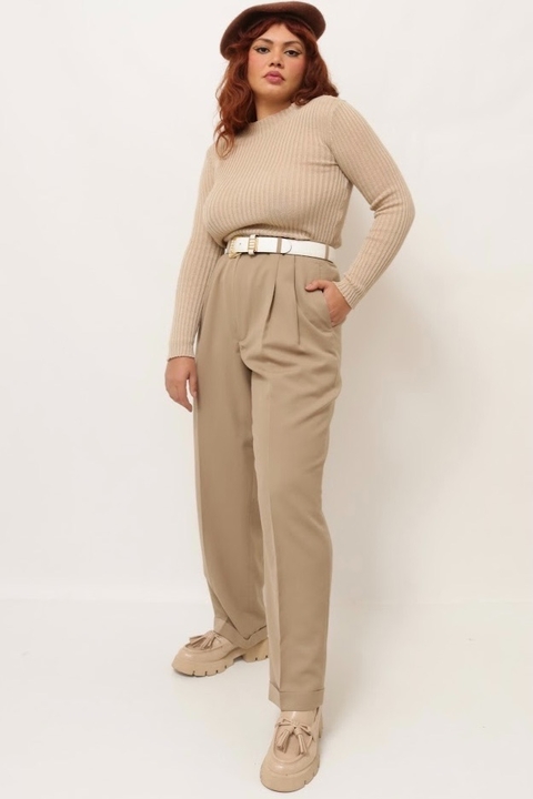 Calça cintura mega alta oliva woll vintage