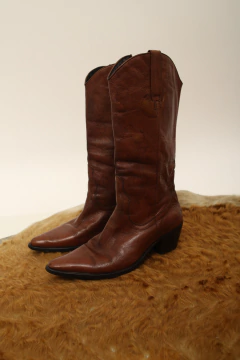 Bota marrom western clássica 35 - loja online
